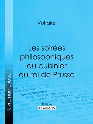 cover image of Les soirées philosophiques du cuisinier du roi de Prusse